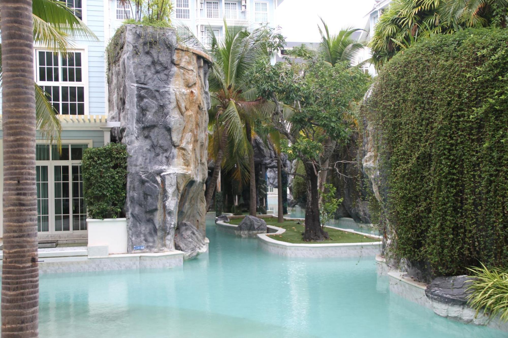 Grand Florida芭提雅带免费游泳池温泉和健身房和办公区水上花园公寓e208 Jomtien Beach Zewnętrze zdjęcie