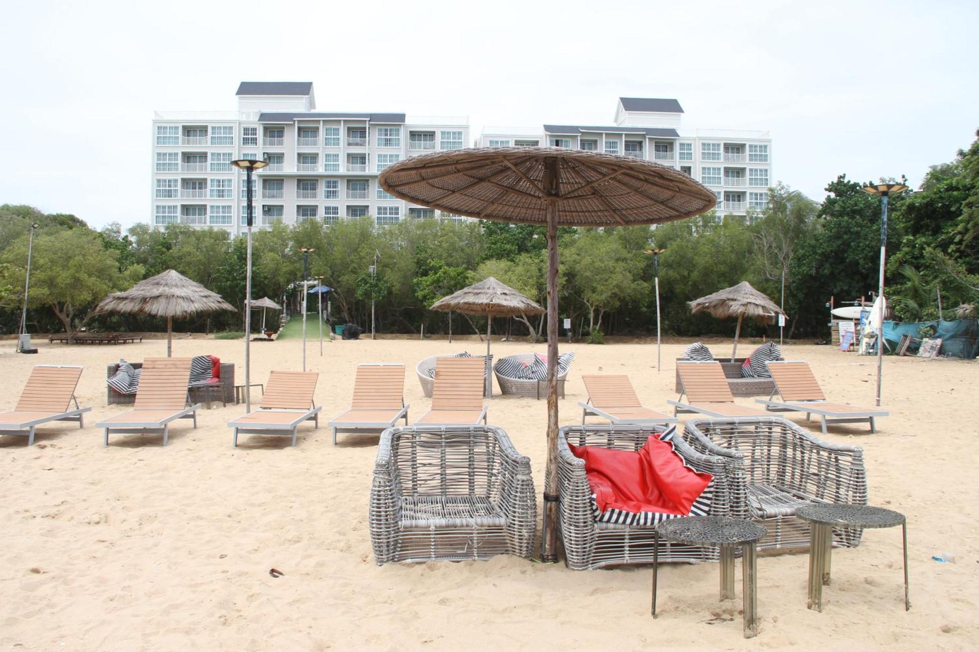 Grand Florida芭提雅带免费游泳池温泉和健身房和办公区水上花园公寓e208 Jomtien Beach Zewnętrze zdjęcie